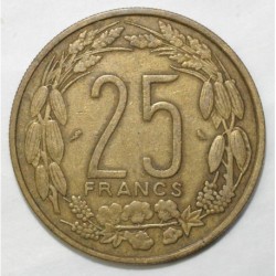 AFRIQUE CENTRALE - CAMEROUN - 25 FRANCS 1962