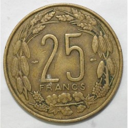 CENTRAL AFRICA - CAMEROON - 25 FRANCS 1958