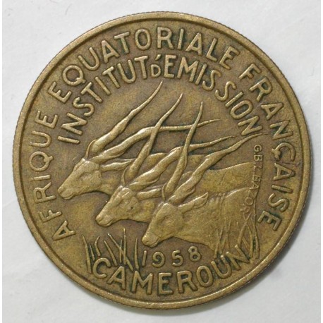 CENTRAL AFRICA - CAMEROON - 25 FRANCS 1958