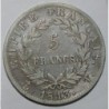 FRANCE - KM 694 - 5 FRANCS 1813 T - Nantes - TYPE NAPOLEON EMPEROR