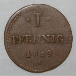 GERMANY - HESSE DARMSTADT - KM 280 - 1 PFENNIG 1819