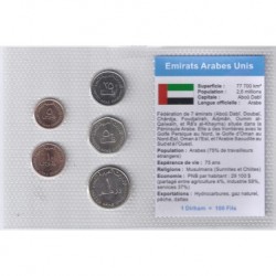 EMIRATS ARABES UNIS - SERIE 5 PIECES - EDITION CLUB FRANCAIS DE LA MONNAIE