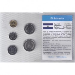 EL SALVADOR - SERIE 5 PIECES - ANNEES MELANGEES ED. CLUB FRANCAIS DE LA MONNAIE