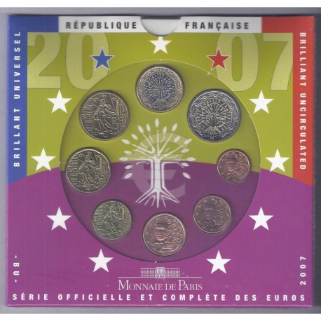 FRANCE - EURO COIN SET 2007 - 8 COINS