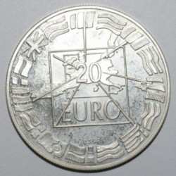 EUROPA - 20 EURO 1998 - DE GAULLE ADENAUER - ESSAI