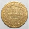 FRANCE - KM 746 - 20 FRANCS 1831 A - Paris - GOLD - LOUIS PHILIPPE I - Edge with Relief lettering