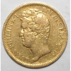 FRANCE - KM 746 - 20 FRANCS 1831 A - Paris - GOLD - LOUIS PHILIPPE I - Edge with Relief lettering
