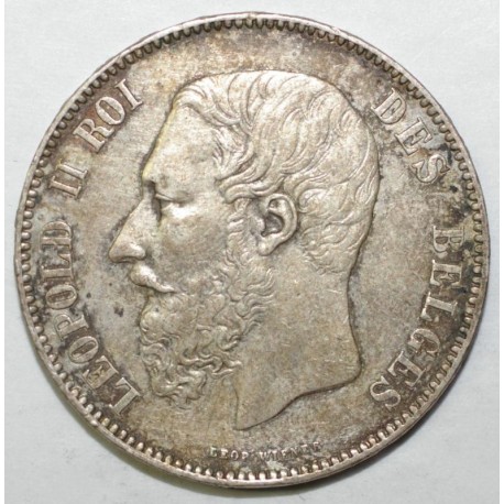 BELGIEN - KM 24 - 5 FRANCS 1869 - LEOPOLD II BELGIEN - KM 24 - 5 FRANCS 1869 - LEOPOLD II
