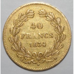 GADOURY 1106 - 40 FRANCS 1834 A - LOUIS PHILIPPE 1er - KM 747