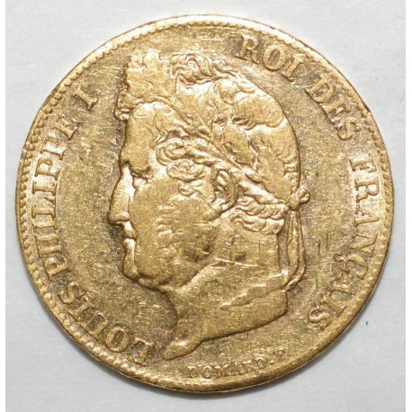 GADOURY 1031 - 20 FRANCS 1839 A - OR - LOUIS PHILIPPE - TETE LAUREE - TTB