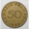 GERMANY - SAAR - KM 3 - 50 FRANKEN 1954 - ECU AT THE LATIN CROSS