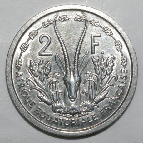 AFRIQUE EQUATORIALE FRANÇAISE - KM 7 - 2 FRANCS 1948 - Gazelle