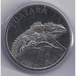 NEW ZEALAND - KM 150 - 5 DOLLARS 2007 - HATTERIE TUATARA