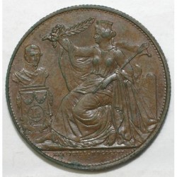 BELGIQUE - KM 19 - MEDAILLE BRONZE - MODULE DE 5 CENTIMES - 1856 - FR - TTB+