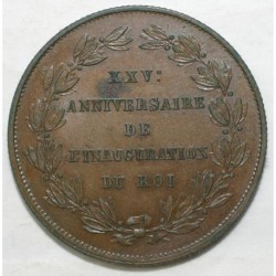 BELGIQUE - KM 19 - MEDAILLE BRONZE - MODULE DE 5 CENTIMES - 1856 - FR - TTB+