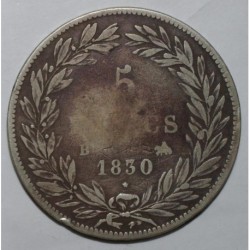 FRANCE - KM 737 - 5 FRANCS 1830 B - Rouen - TYPE LOUIS PHILIPPE WITHOUT THE I