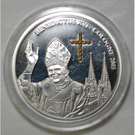 CONGO - KM 172 - 10 FRANCS 2005 - POPE BENEDICT XVI IN COLOGNE