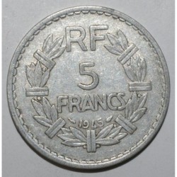 GADOURY 766 - 5 FRANCS 1945 TYPE LAVRILLIER ALU - TTB - KM 888