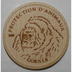 CONGO - KM 166 - 5 FRANCS 2005 - GORILLA - WOODEN COIN