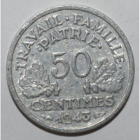 FRANCEC - KM 914 - 50 CENTIMES 1943 - TYPE BAZOR - Lightweight