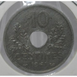 GADOURY 290 - 10 CENTIMES 1941 - TYPE ÉTAT FRANÇAIS - GRAND MODULE - KM 898.1