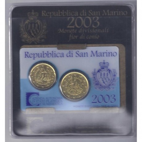 SAINT-MARIN - MINI KIT EURO BU 2003 - 2 PIECES 20 CT + 50 CT