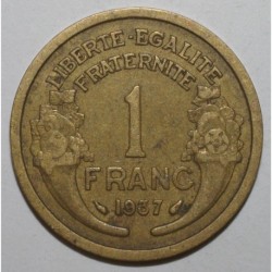 FRANCE - KM 885 - 1 FRANC 1937 - TYPE MORLON - BRONZE ALU