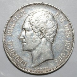 BELGIUM - KM 17 - 5 FRANCS 1849 - Rand A - LEOPOLD 1st - Bare head