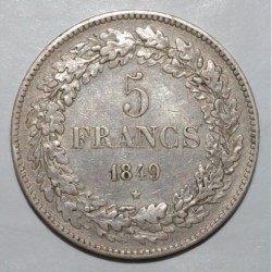 BELGIUM - KM 3 - 5 FRANCS 1849 - POS. A - LEOPOLD 1er