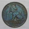 BELGIUM - KM 35.1 - 2 CENTIMES 1909 of 05 - LEOPOLD II - French Legend