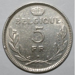 BELGIUM - KM 108 - 5 FRANCS 1937 - Edge A - LEOPOLD III - French legend