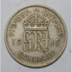 GREAT BRITAIN - KM 852 - 6 PENCE 1945 - George V