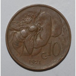 ITALIEN - KM 60 - 10 CENTESIMI 1921- VICTOR EMMANUEL III