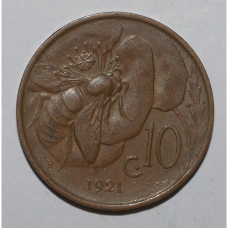 ITALIEN - KM 60 - 10 CENTESIMI 1921- VICTOR EMMANUEL III