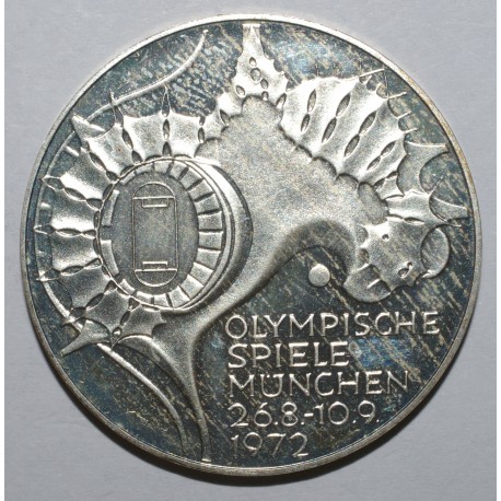 GERMANY - KM 133 - 10 MARK 1972 J - Hambourg - Munich Olympic Games - Stadium