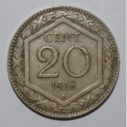 ITALIE - KM 58 - 20 CENTESIMI 1918 R