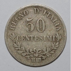 ITALIE - KM 14 - 50 CENTESIMI 1863 M - Milan