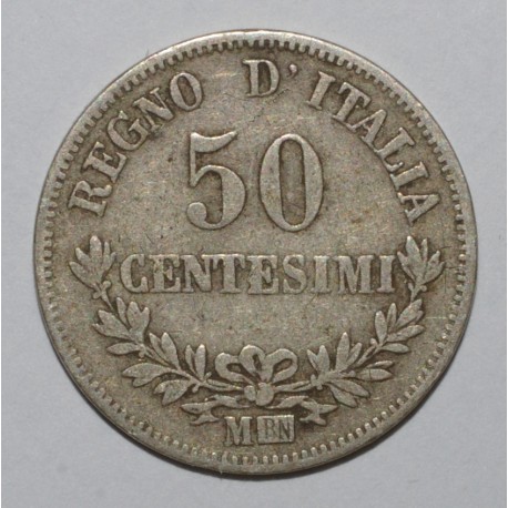 ITALIEN - KM 14 - 50 CENTESIMI 1863 M - Mailand ITALIEN - KM 14 - 50 CENTESIMI 1863 M - Mailand
