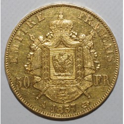 FRANCE - KM 785 - 50 FRANCS 1857 A - GOLD - NAPOLEON III - STROKE ON THE EDGE