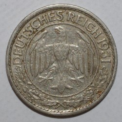 GERMANY - KM 49 - 50 REICHSPFENNIG 1931 J - Hamburg - Weimar Republic