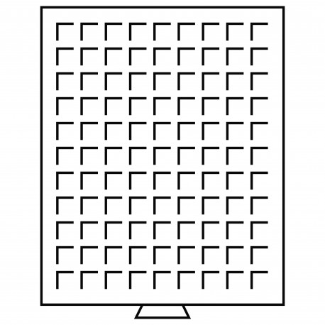 Médailliers MB - Cases carrées de 19 à 270 mm - Format extérieur 236 x 303 x 20 mm