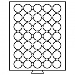 Médailliers MB pour pièces en capsule ronde de 16.5 à 41 mm - Format extérieur 236 x 303 x 20 mm