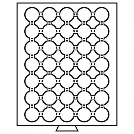 Médailliers MB pour pièces en capsule ronde de 16.5 à 41 mm - Format extérieur 236 x 303 x 20 mm