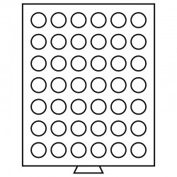 Médailliers MB cases rondes de 21.5 à 41 mm - Format extérieur 236 x 303 x 20 mm