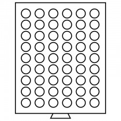 Médailliers MB cases rondes de 21.5 à 41 mm - Format extérieur 236 x 303 x 20 mm