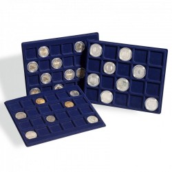 PACK OF 2 COIN TRAYS - 12 TO 24 SQUARE CASES - 33 to 50 mm