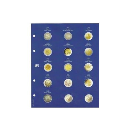 FEUILLE "TOPSET" POUR LES 2 EUROS 2012 SOUS CAPSULES 2EME PARTIE - REF 7302-11/SAFE