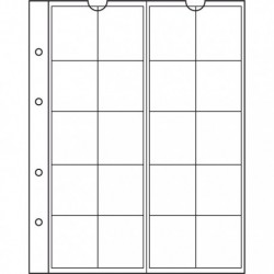 FEUILLE 20 CASES POUR ETUIS 15 A 39.5 MM - REF 1662/SAFE