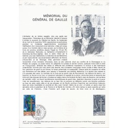 52 - COLOMBEY LES DEUX EGLISES - 75 PARIS - TIMBRE 1 FRANC - 18/06/1977 - MEMORIAL DU GENERAL DE GAULLE