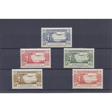 DAHOMEY - 1940 - LOT DE 5 TIMBRES - POSTE AERIENNE